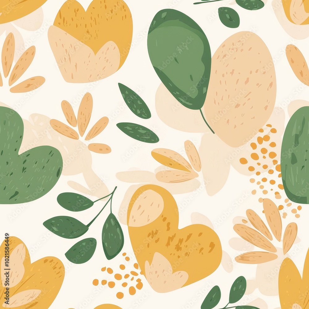 Poster simple abstract shapes in clean minimalist design, seamless pattern