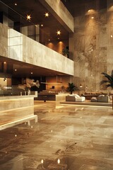 Modern Lobby Interior Design Illustration