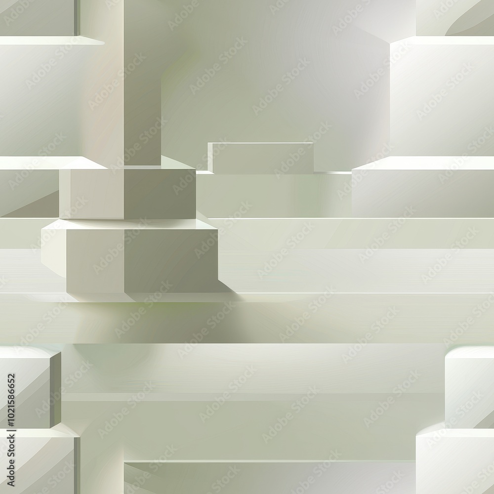 Poster minimalist geometric abstract composition in soft tones, seamless pattern