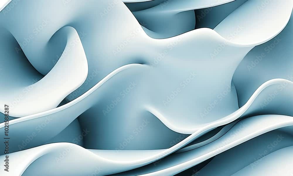 Poster the calming blue curves intertwine, creating a serene and modern abstract visual. the smooth texture
