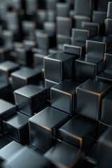 Fototapeta premium Black cubes background