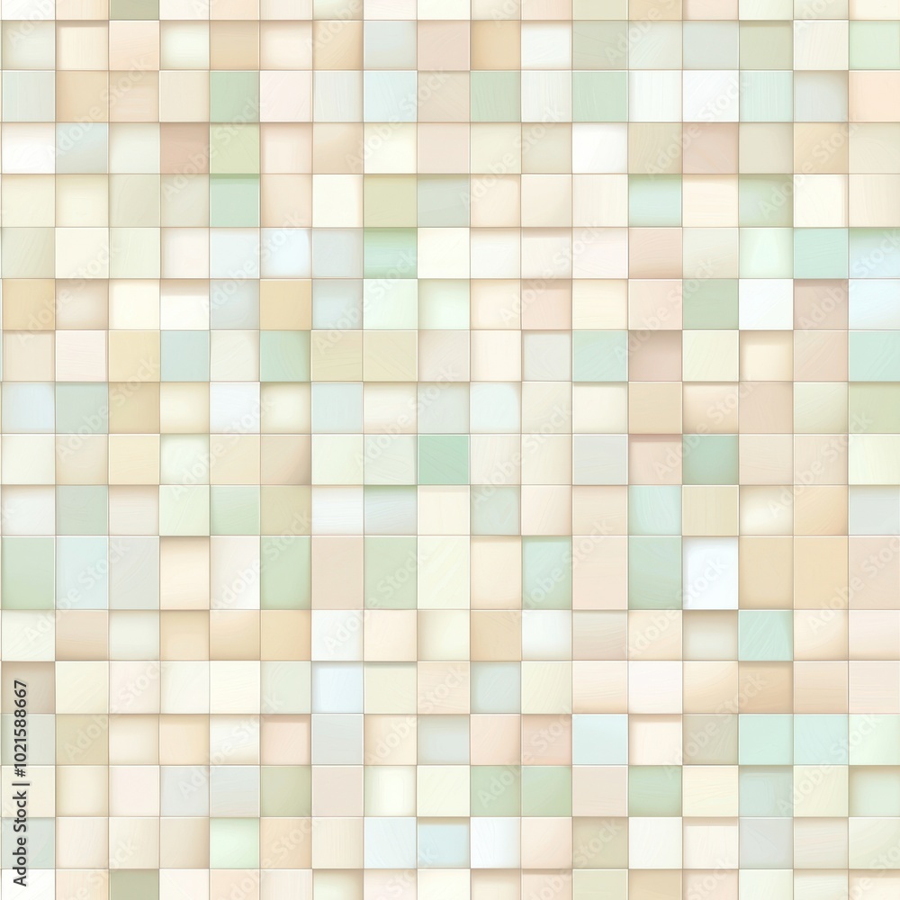 Poster Soft Geometric Minimalist Pattern with Clean Lines, seamless pattern