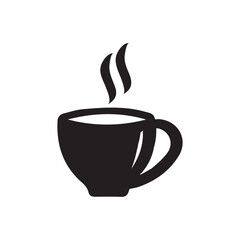 Coffee cup icon, tea cup logo, Hand-drawn symbols, vector illustration silhouette image template.eps 10.