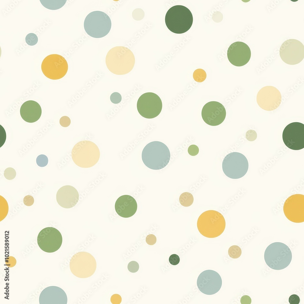Aufkleber minimalist abstract circles with muted color palette, seamless pattern