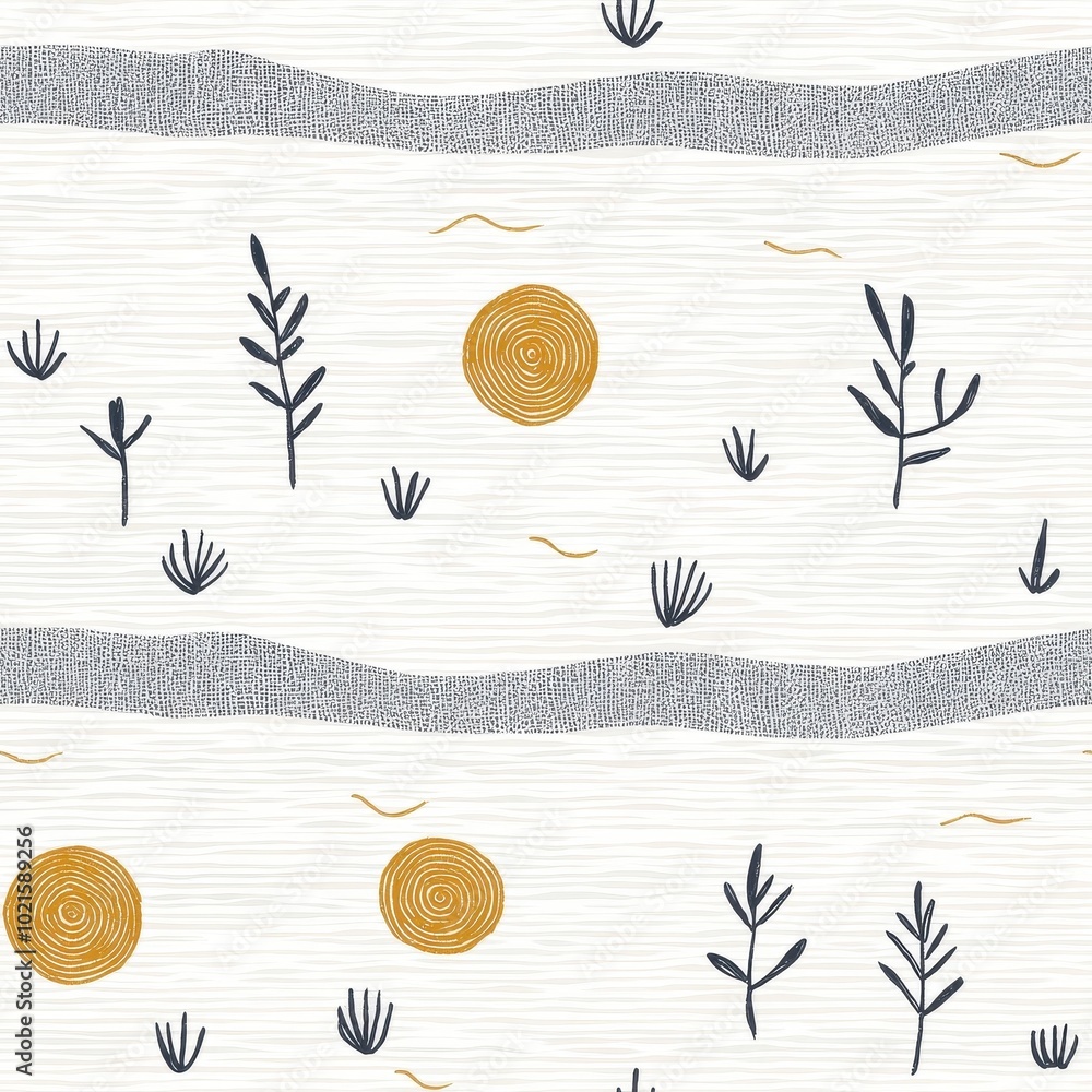 Aufkleber abstract minimalist geometric pattern in soft colors, seamless pattern