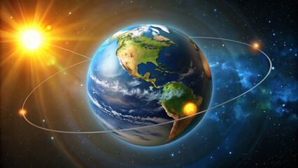 The Tilt of Earth's Axis: A Visual Representation of Seasonal Changes and Celestial Dynamics