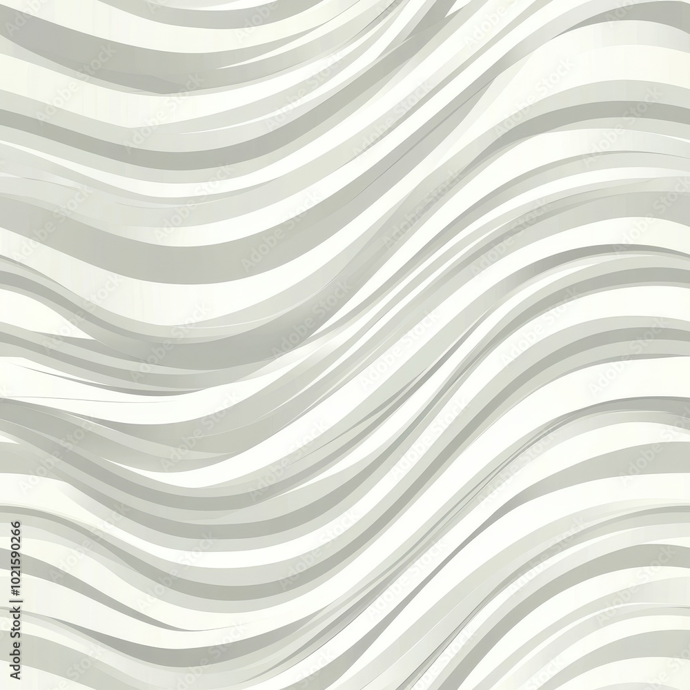 Aufkleber abstract wavy lines in muted colors for minimalist design, seamless pattern