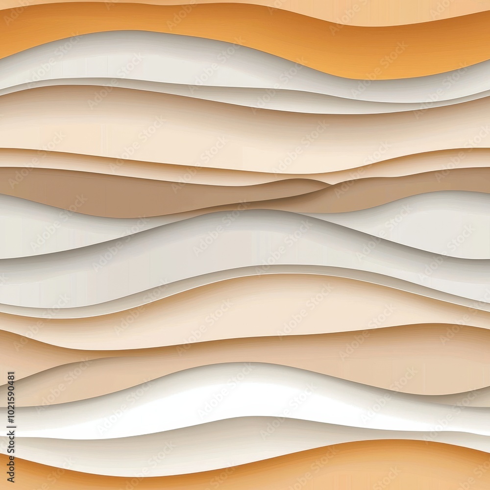 Poster soft abstract waves in minimalist design, seamless pattern