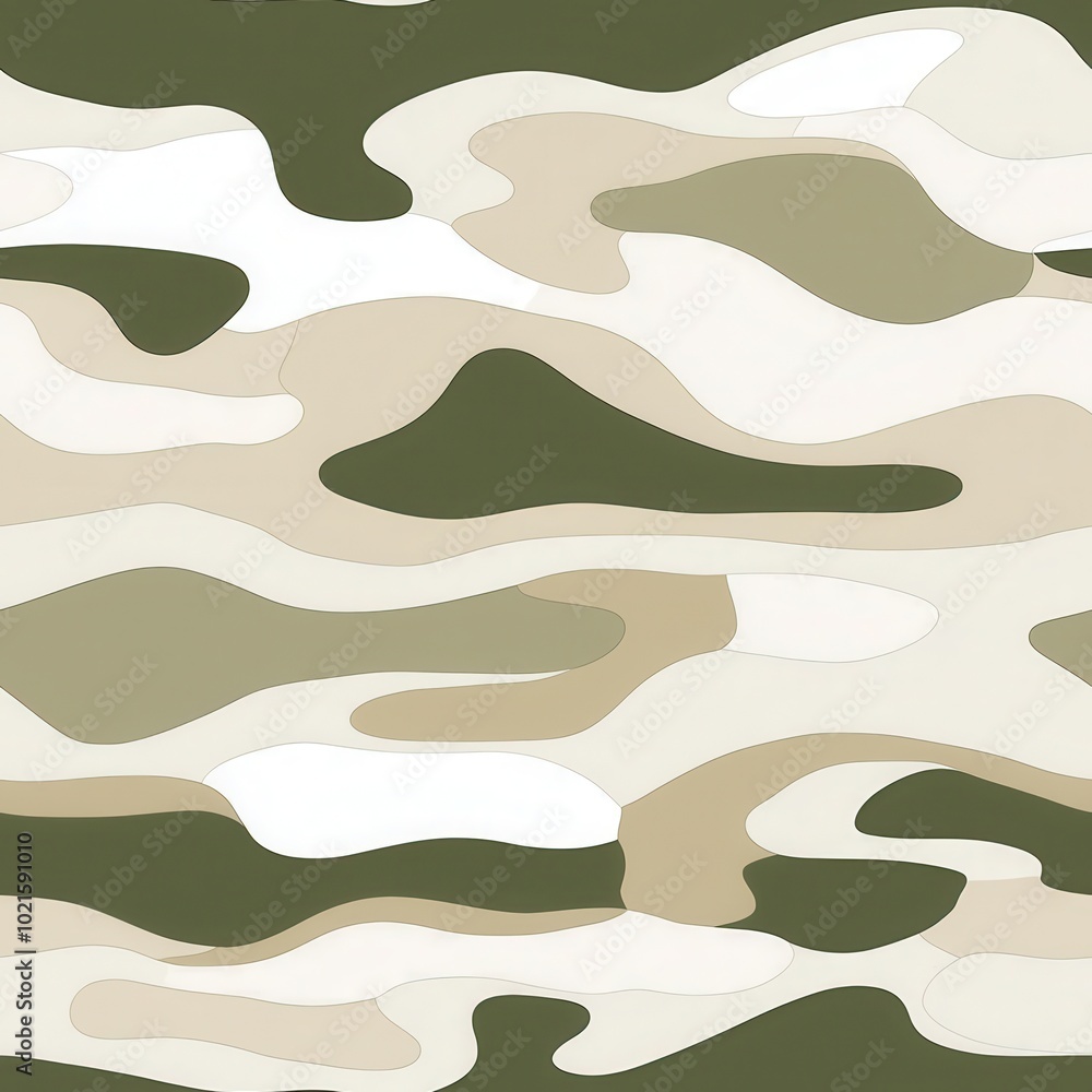 Poster abstract fluid shapes in minimalist style, seamless pattern