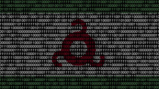 Binary code on flag of Ingushetia. Program source code or Hacker concept on Ingush flag. Ingushetia digital technology security, hacking or programming