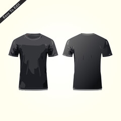 colorful shirts, t-shirt mockup, front and back t-shirt vector, dress illustration, classic t-shirt front and back 