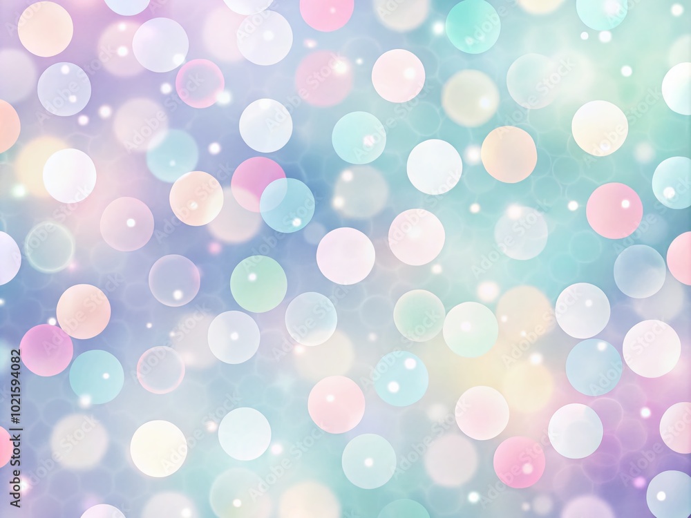 Poster transparent polka dots pattern in soft pastel colors for backgrounds and design projects