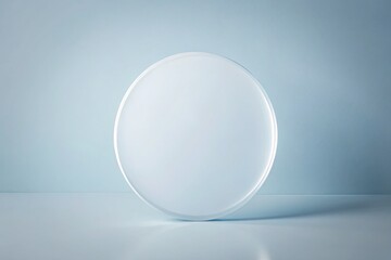 Transparent White Circle on a Clean Background for Design, Presentation, and Graphic Use Cases