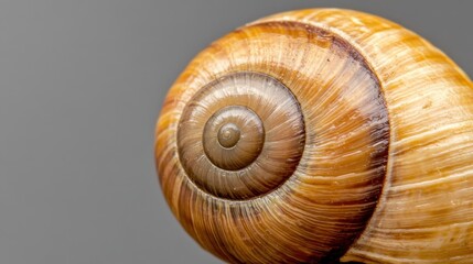 Close-Up of a Snail Shell with Intricate Patterns, AI