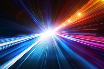Light trails on a dark background