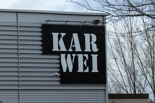 Karwei store logo. Everything for odd jobs and furnishing. The decorative DIY store. Everything for your interior. Has been around since 1975. Utrecht, the Netherlands. 11 January 2023.