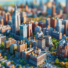 Miniature Cityscape of New York