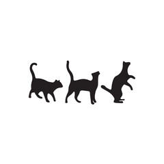 cat logo silhouette vector