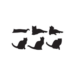 cat logo silhouette vector
