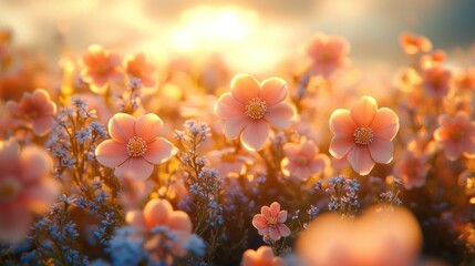 A dramatic image of wildflowers