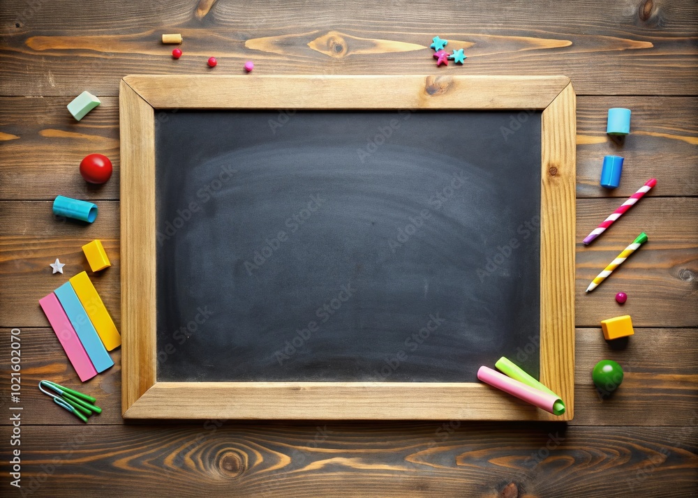 Aufkleber versatile chalkboard template for creative projects and educational use with blank space for text