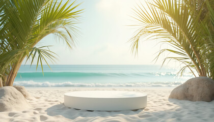 Tropical Beach Summer Vacation, Summertime Relaxation, Product Display