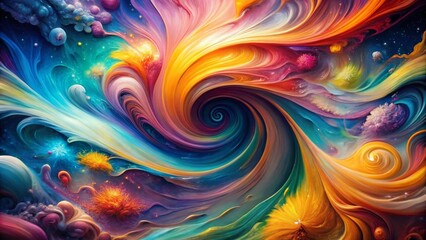 Obraz premium Vibrant abstract background featuring swirling colors and dynamic shapes for creative design projects