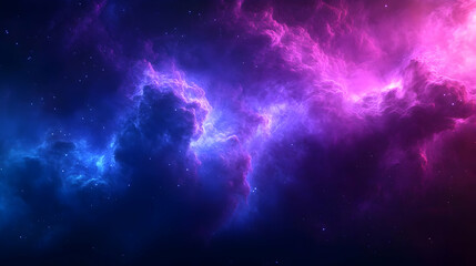 Abstract Purple and Blue Nebula Background