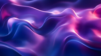 Obraz premium Abstract 3D Background with Purple and Blue Wavy Shapes