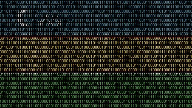 Binary code on flag of Karakalpakstan. Program source code or Hacker concept on Karakalpakstan flag. Karakalpakstan digital technology security, hacking or programming