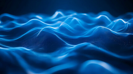 Obraz premium Abstract Blue Waves 3D Background