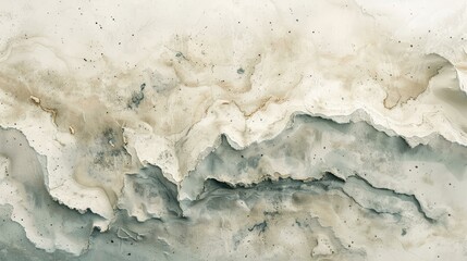 Abstract painting with a rough texture of beige and gray colors