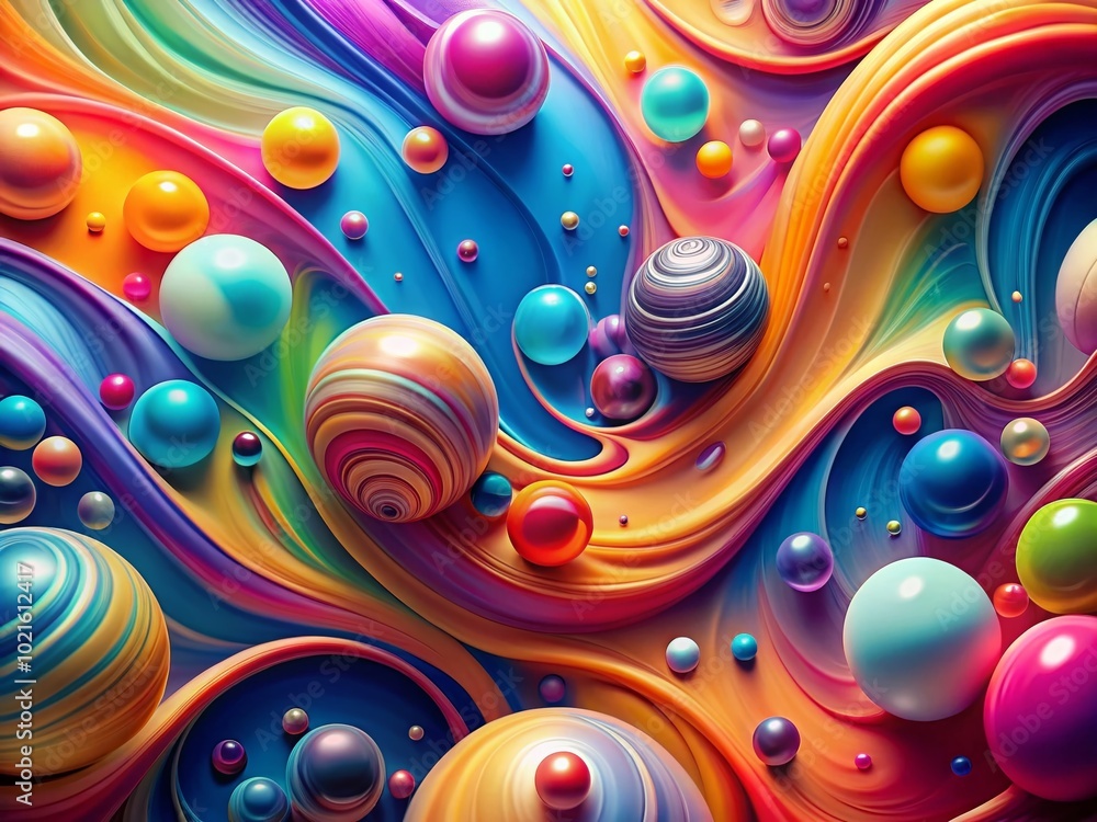 Aufkleber vibrant colorful abstract background with fluid shapes and gradients for creative design projects