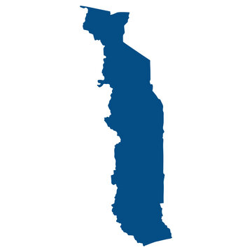 recommend clip art: Togo map. Map of Togo in blue color