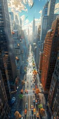 Futuristic Cityscape Aerial View