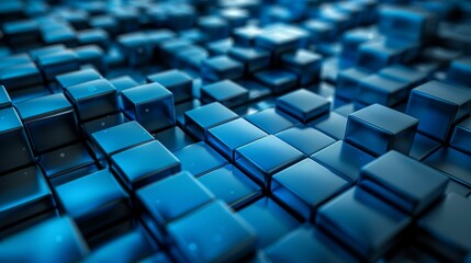 Fototapeta premium Blue cubes background