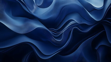 Fototapeta premium Abstract Blue Wavy 3D Background