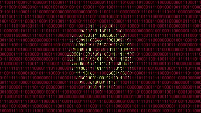 Binary code on flag of Kyrgyzstan. Program source code or Hacker concept on Kyrgyz flag. Kyrgyzstan digital technology security, hacking or programming