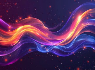 Abstract Colorful Flowing Lines