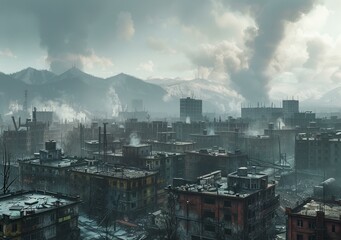 Post-Apocalyptic Cityscape Panorama