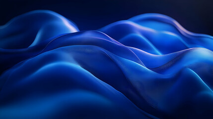 Obraz premium Abstract Blue 3D Wavy Background