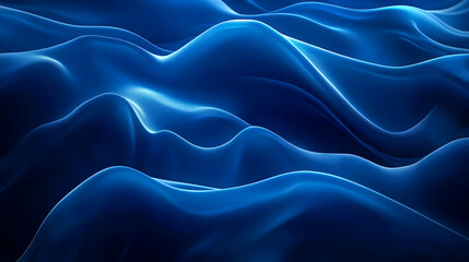 Obraz premium Abstract Blue 3D Wavy Background