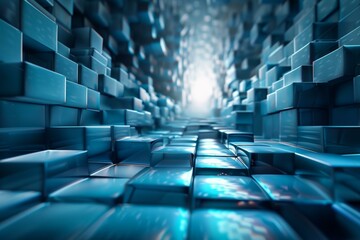 Blue Sci-Fi Tunnel
