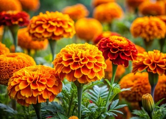 Vibrant Marigold Genus Flowers: A Stunning Display of Color in Gardens and Landscapes for Nature Lovers and Garden