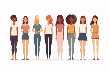 Fototapeta premium A group of diverse women standing together