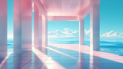 Pastel Dreamy Coastal Architecture