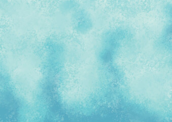 Aesthetic pastel soft blue aquarelle ink watercolor brush paint digital banner background images winter. Clouds sky blue blooming fresh wallpaper acrylic paint. Abstract cyan watercolour frame white