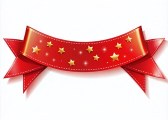 Vibrant Red Banner Ribbon for Celebrations, Promotions, and Decorative Purposes in Various Designs