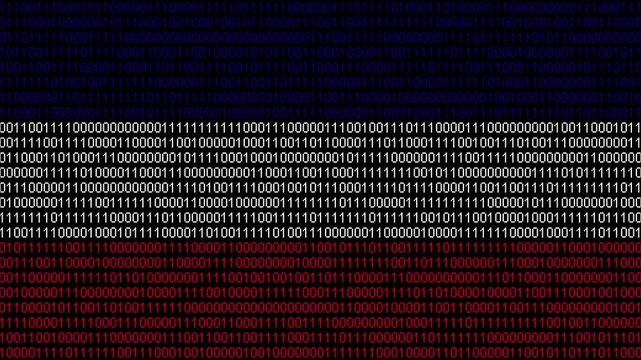 Binary code on flag of Los Altos. Program source code or Hacker concept on Los Altos flag. Los Altos digital technology security, hacking or programming