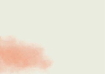 Pink soft watercolor abstract texture. Stained garbage background wallpaper image. Halo textured pink smudge corner. Fade watercolor blush pink, light peach color. Pastel orange watercolour backdrop